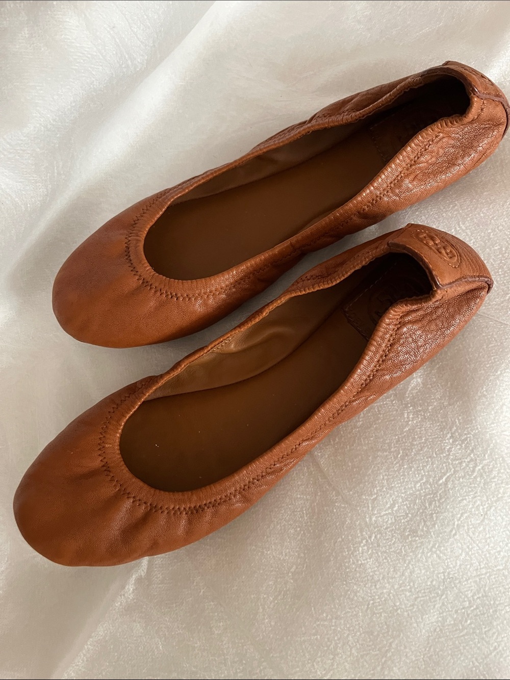 Tory Burch Cognac Leather Ballet Flats 8
